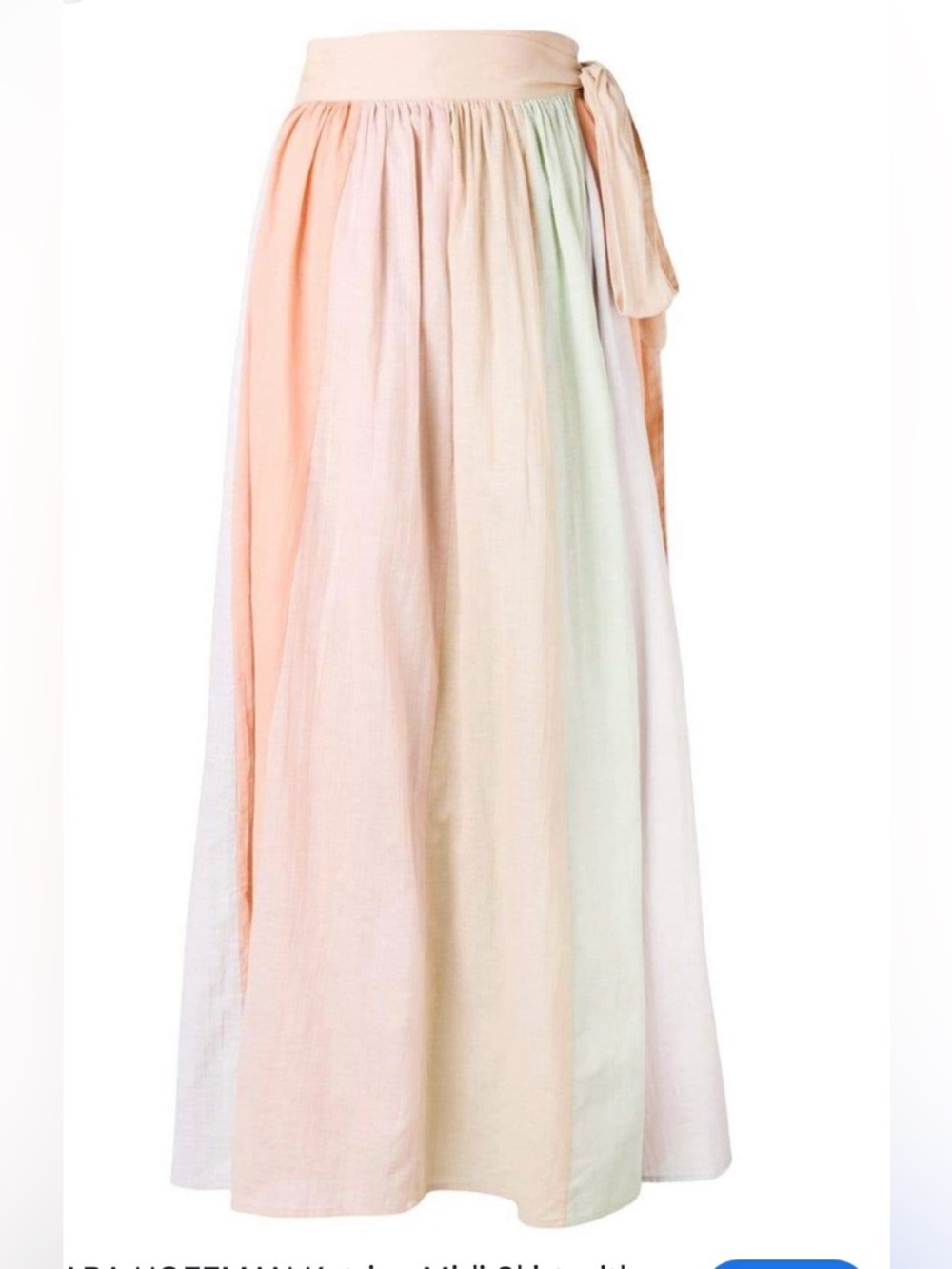 Mara Hoffman Katrine Pastel Multi-Panel Wrap Maxi Skirt Size S NWT
